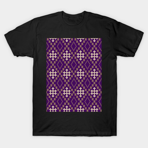 Purple ethnic pattern T-Shirt by BigSaturn